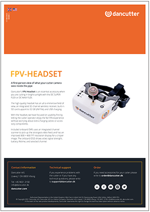 Cover of FPV headset datablad DK