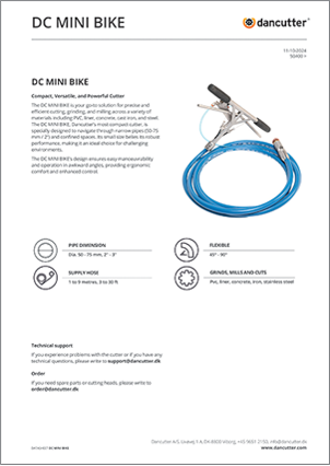 Cover of DC MINI BIKE spec sheet cover