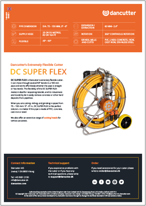 Cover of DC SUPER FLEX spec sheet cover